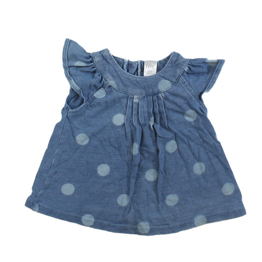 Nordstrom Girls Blue | Polka Dots Dress Size: 9 Months Blue | Polka Dots
