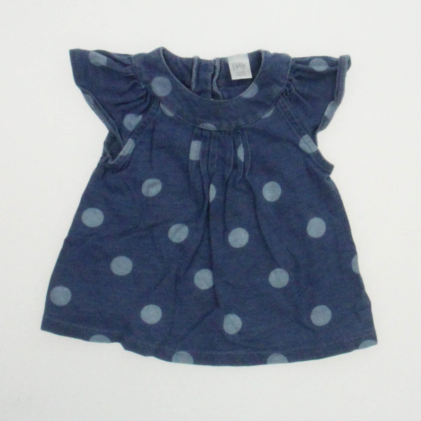 Nordstrom Baby Girls Blue | Dots Short Sleeve Shirt Size: 12 Months Blue | Dots