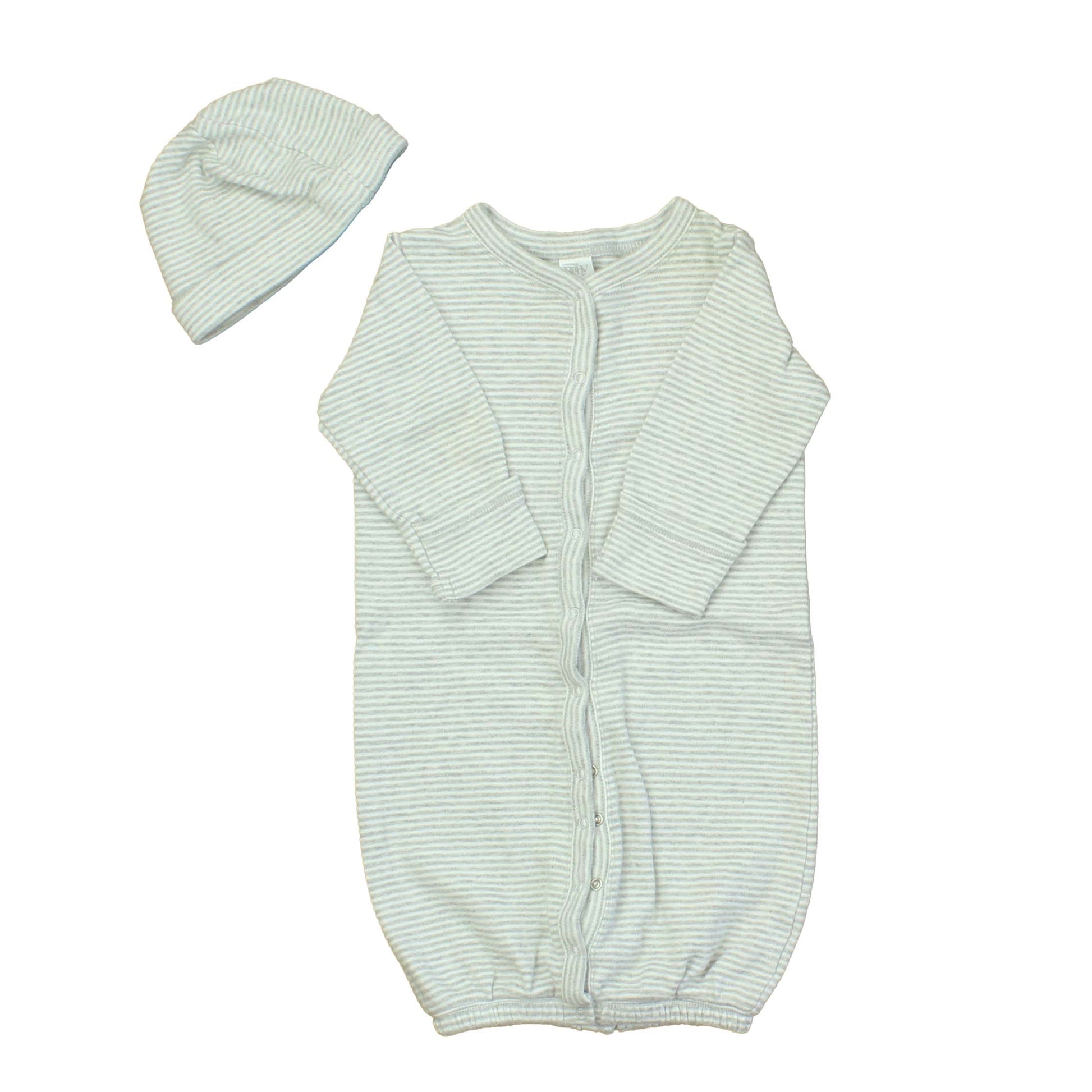 Nordstrom Baby Unisex Grey | White | Stripes Sleepsack Size: New Born Grey | White | Stripes