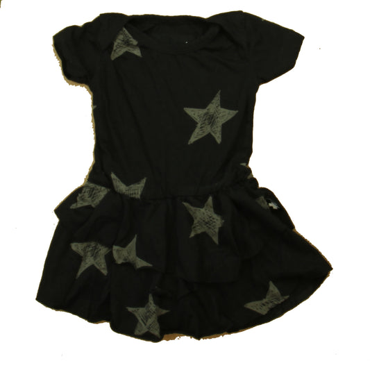 NuNuNu Girls Black Stars Dress Size: 6-9 Months Black Stars