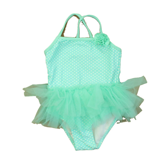 OP Girls Green | Polka Dots 1-piece Swimsuit Size: 18 Months Green | Polka Dots
