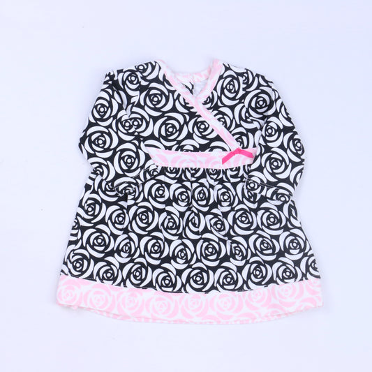 Offspring Girls Pink | Black Dress Size: 3 Months Pink | Black