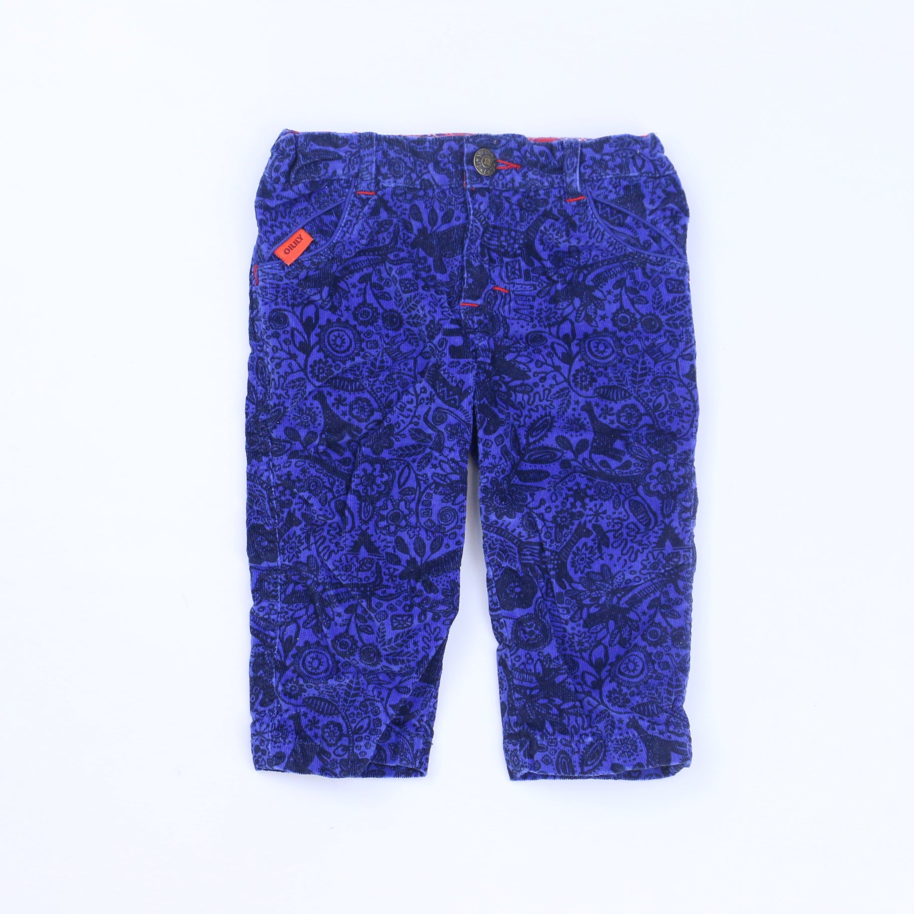 Oilily Girls Blue Corduroy Pants Size: 12 Months Blue
