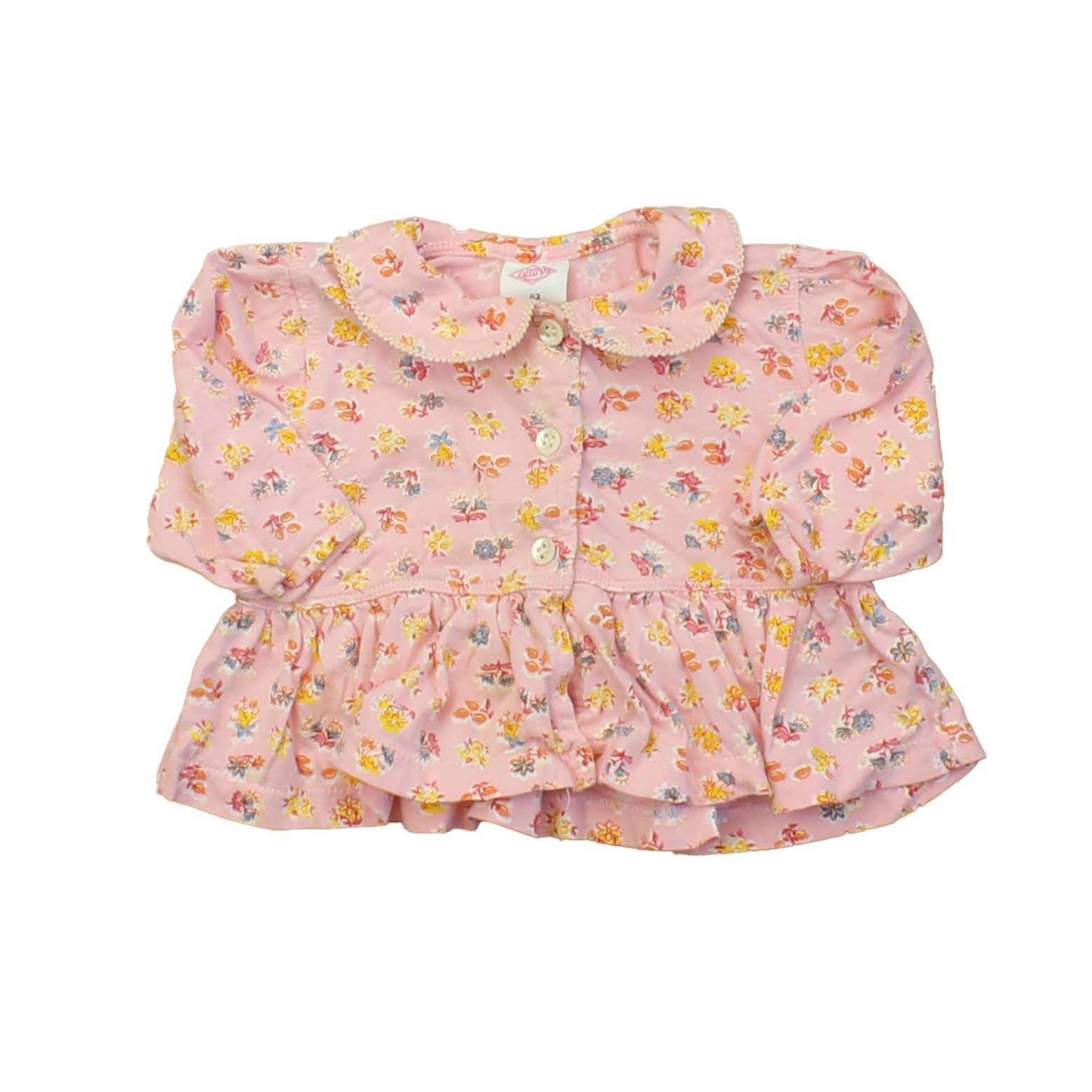 Oilily Girls Pink | Multi Long Sleeve Shirt Size: 6 Months Pink | Multi