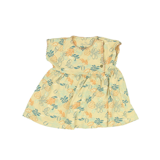 Oliver & Rain Girls Peach Dress Size: 6 Months Peach