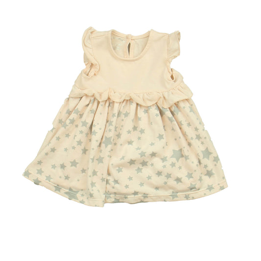 Pastourelle Girls Pink | Silver Stars Dress Size: 0-3 Months Pink | Silver Stars