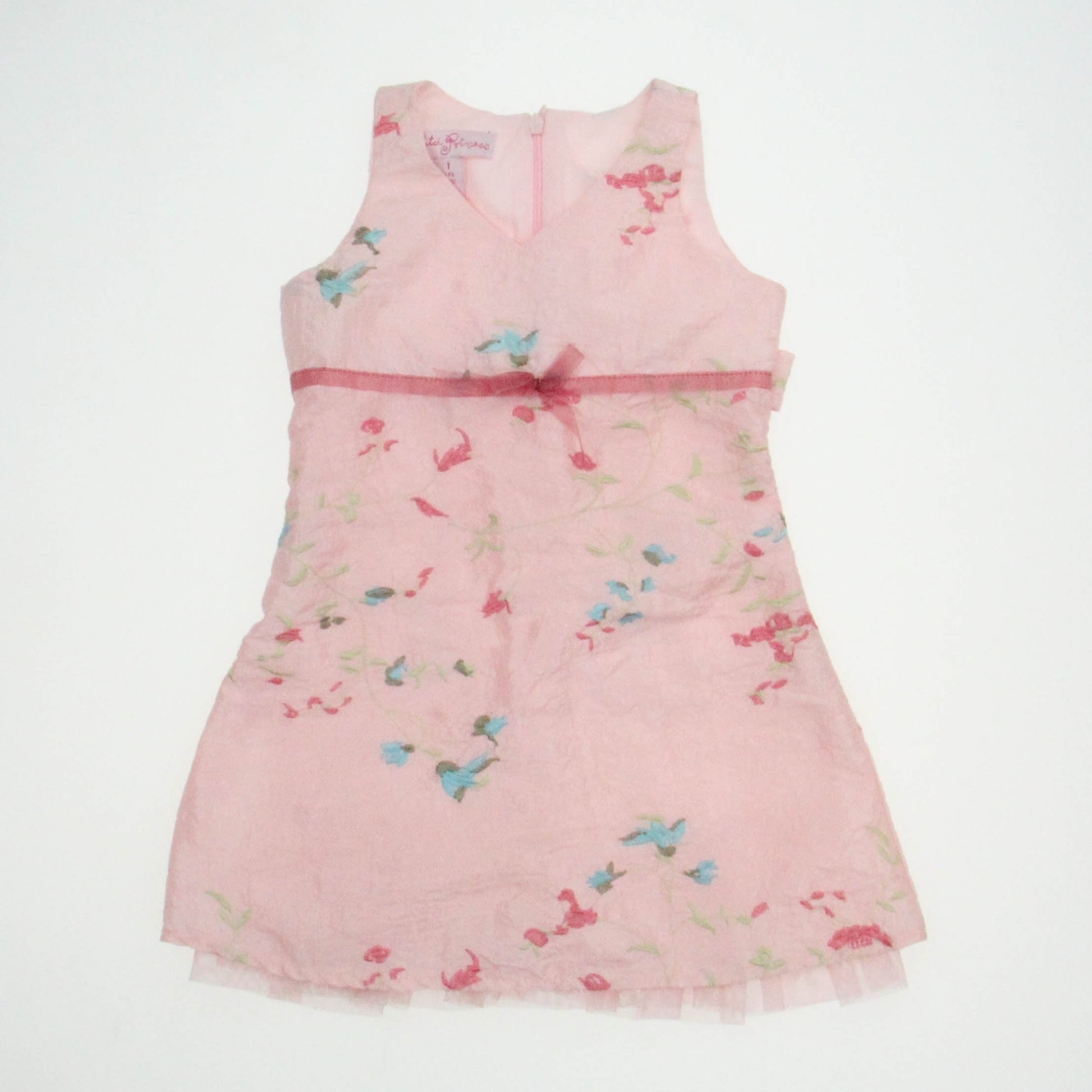 Patch Princess Girls Pink | Floral/Birds Dress Size: 24 Months Pink | Floral/Birds
