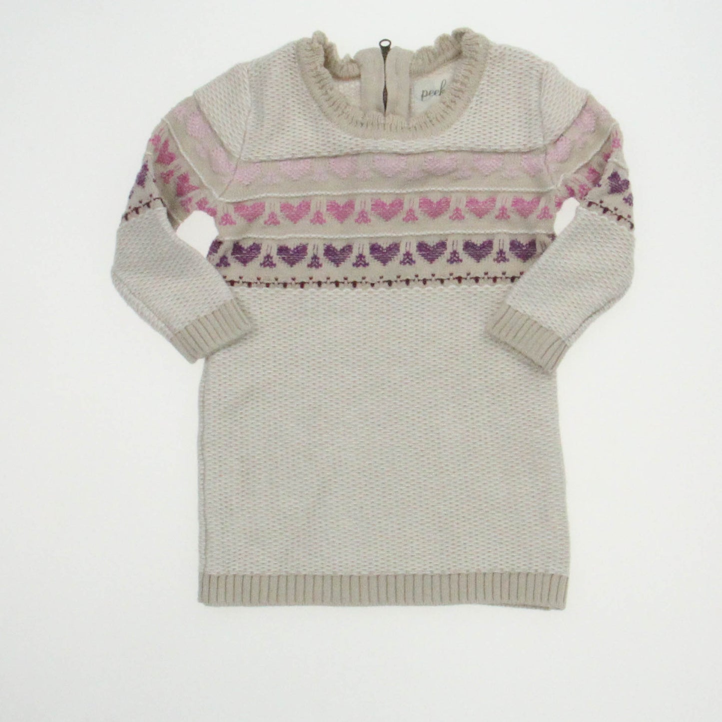 Peek Boys Tan Sweater Dress Size: 12-18 Months Tan