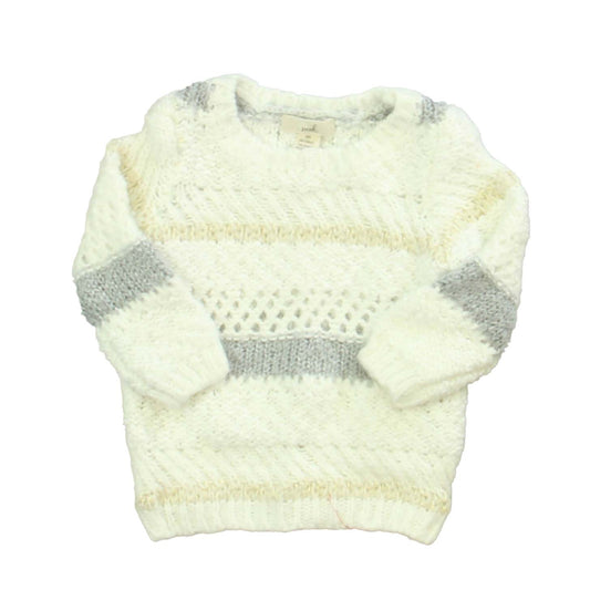 Peek Girls Gray | Gray | Gold Sweater Size: 6-12 Months Gray | Gray | Gold