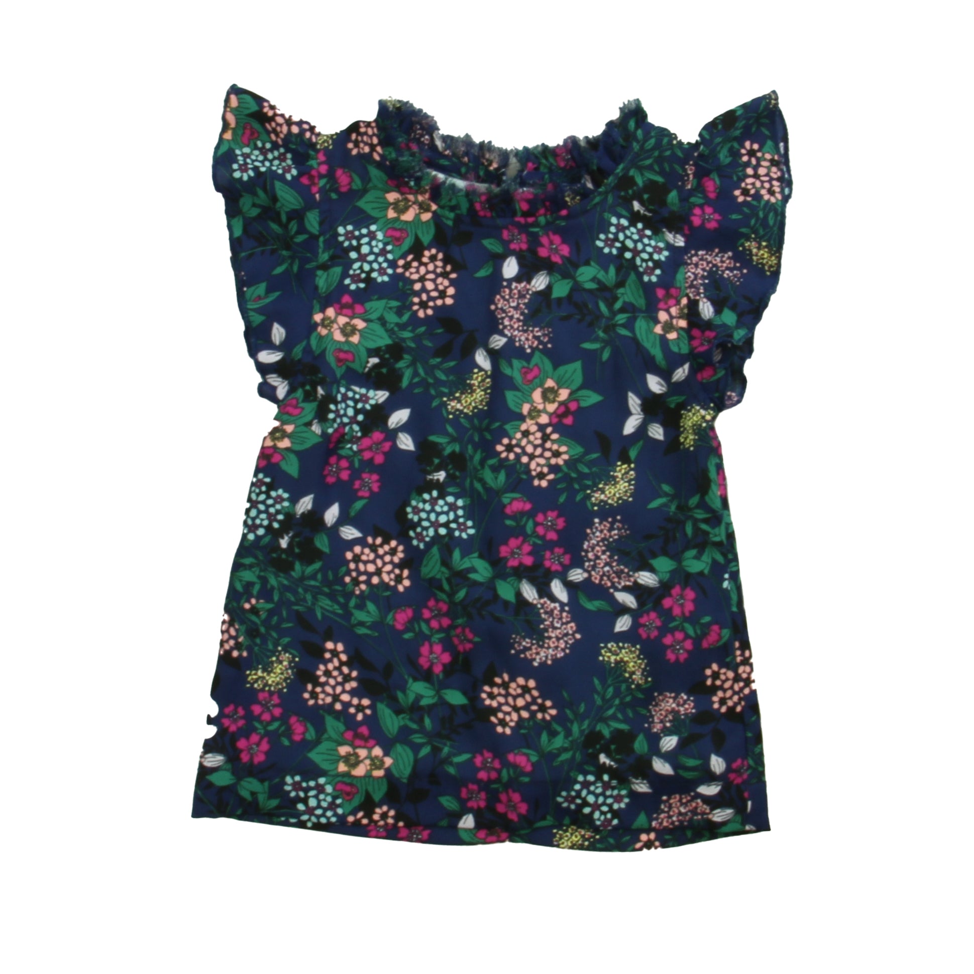 Peek Girls Navy Floral Dress Size: 6-12 Months Navy Floral