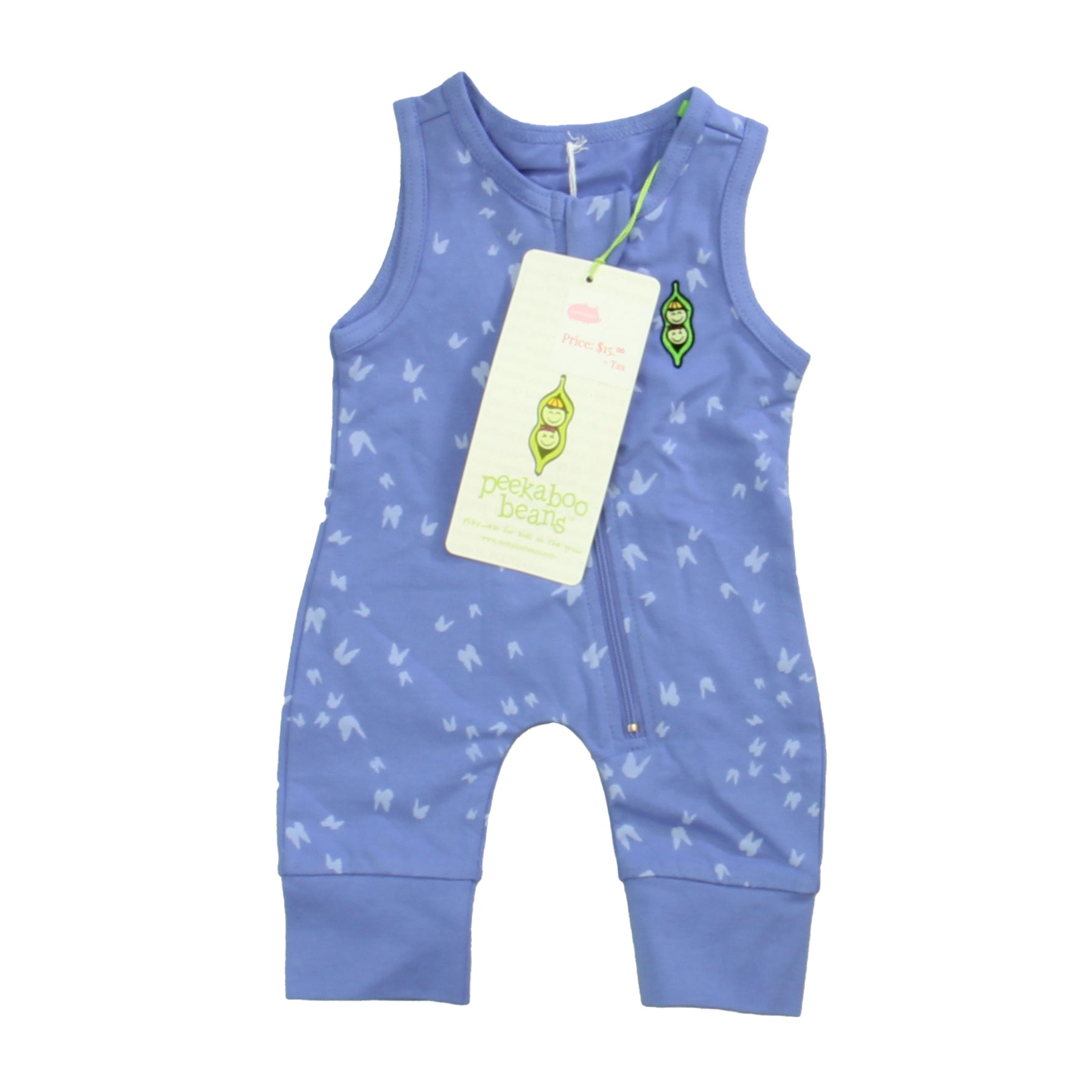 Peekaboo Beans Girls Purple Romper Size: 0-3 Months Purple