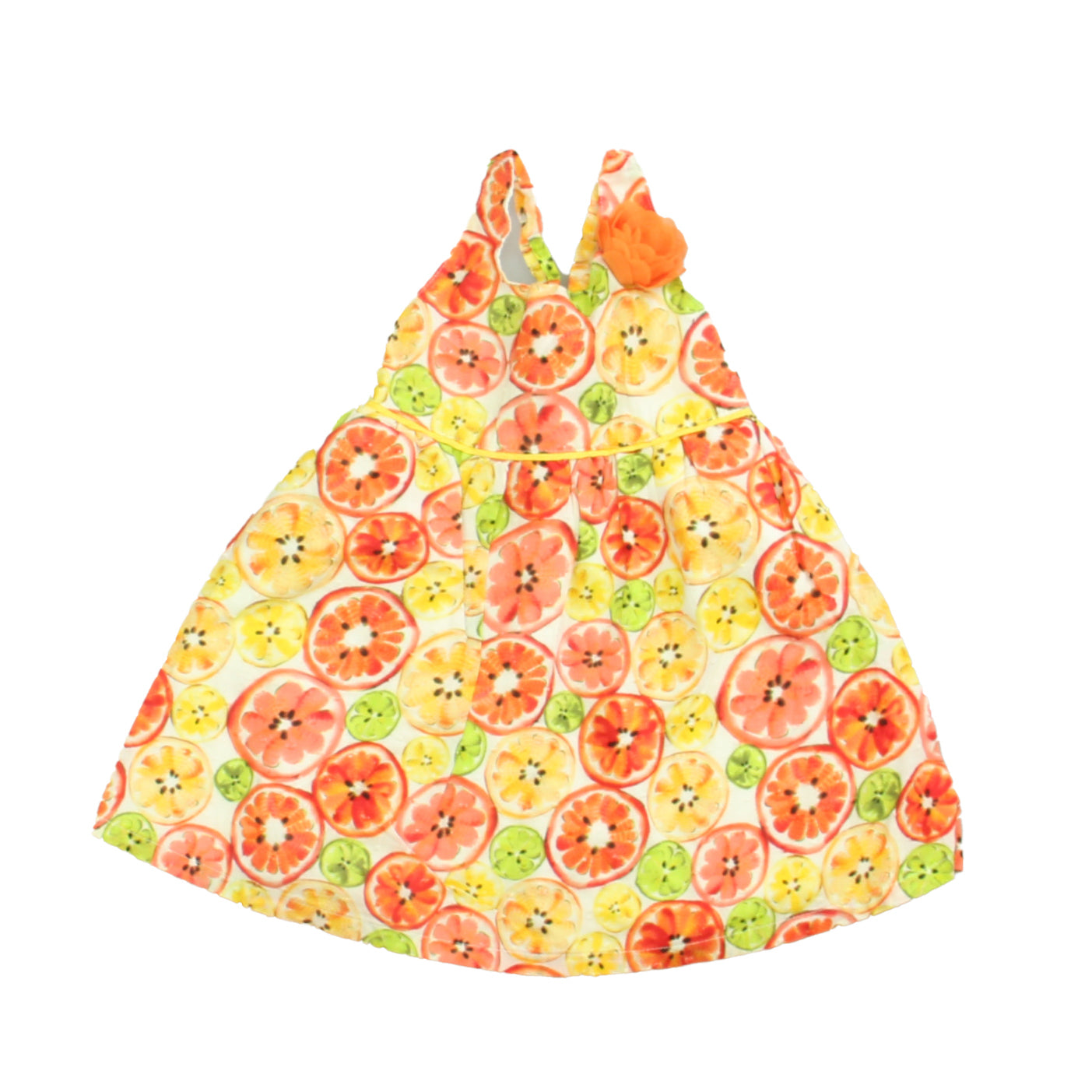 Penelope Mack Girls Orange | Yellow | Green Dress Size: 18 Months Orange | Yellow | Green