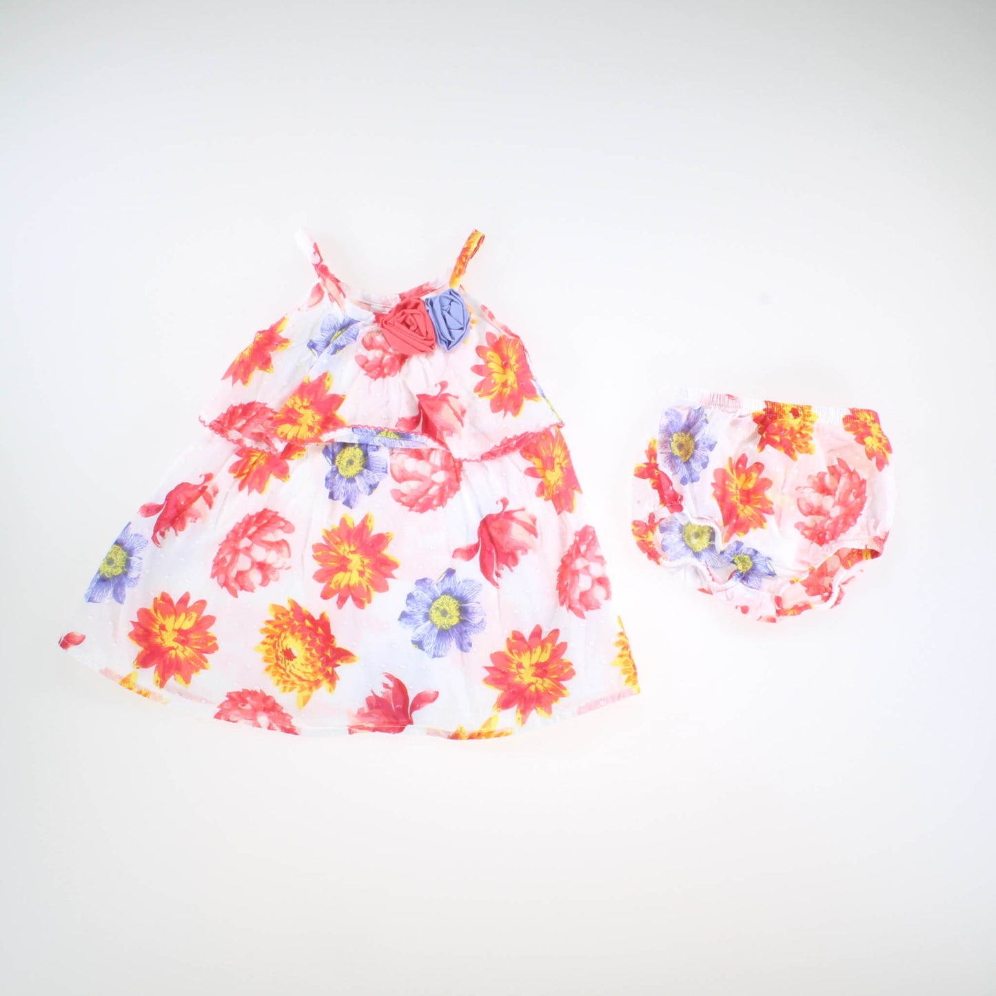 Penelope Mack Girls White | Orange Dress Size: 12 Months White | Orange