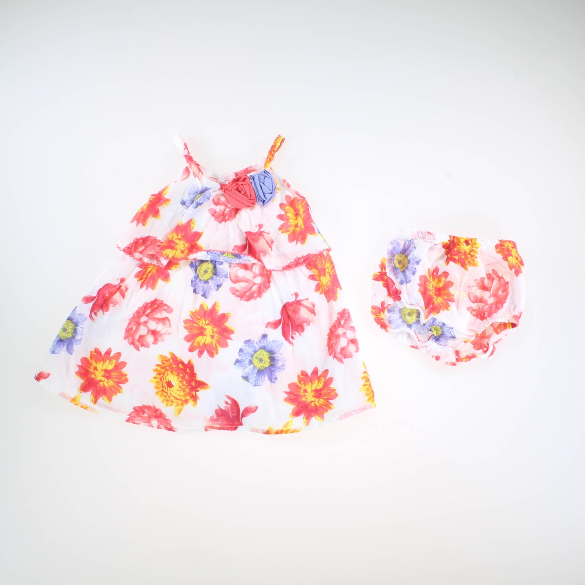 Penelope Mack Girls White | Orange Dress Size: 12 Months White | Orange