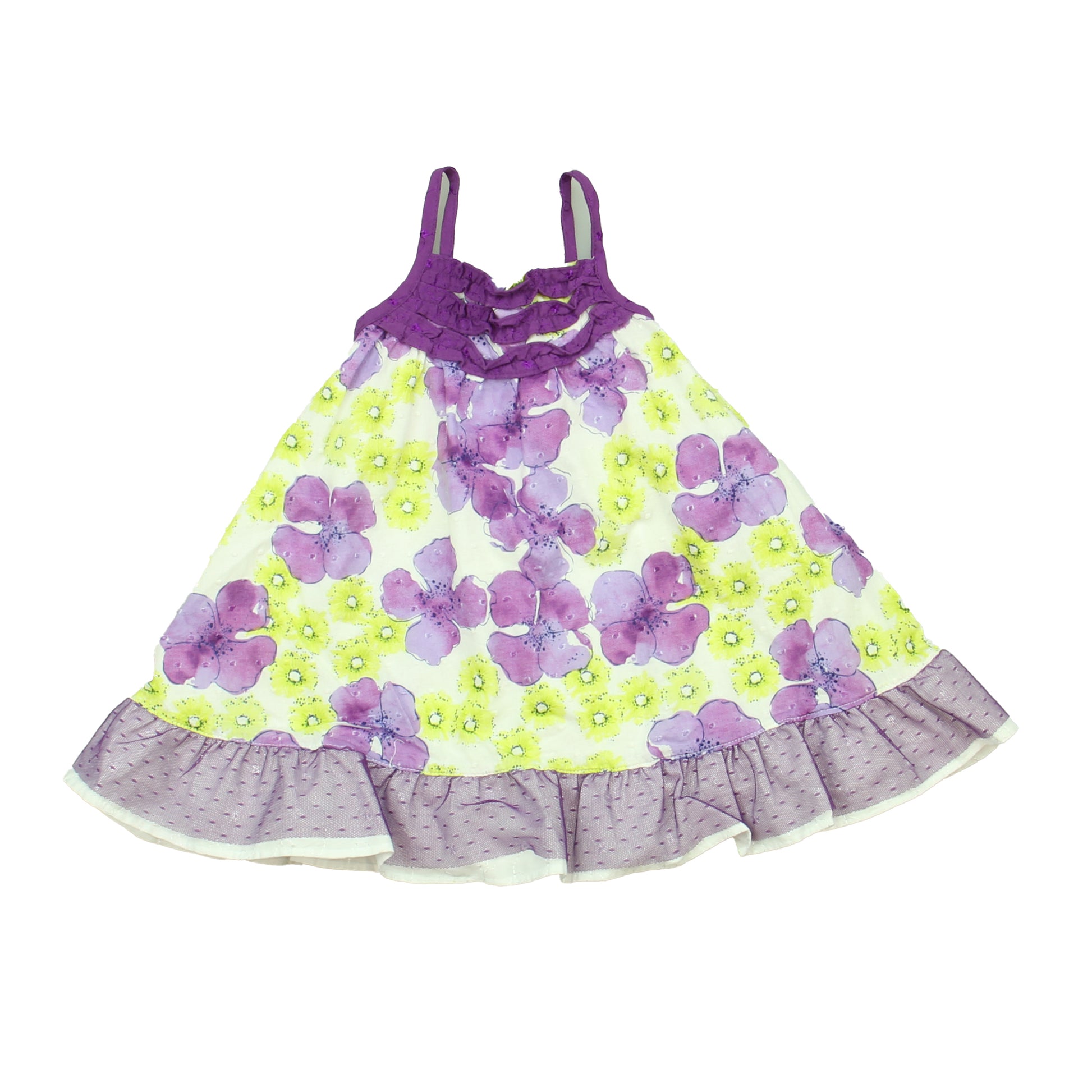 Penelope Mack Girls White | Purple Dress Size: 18 Months White | Purple