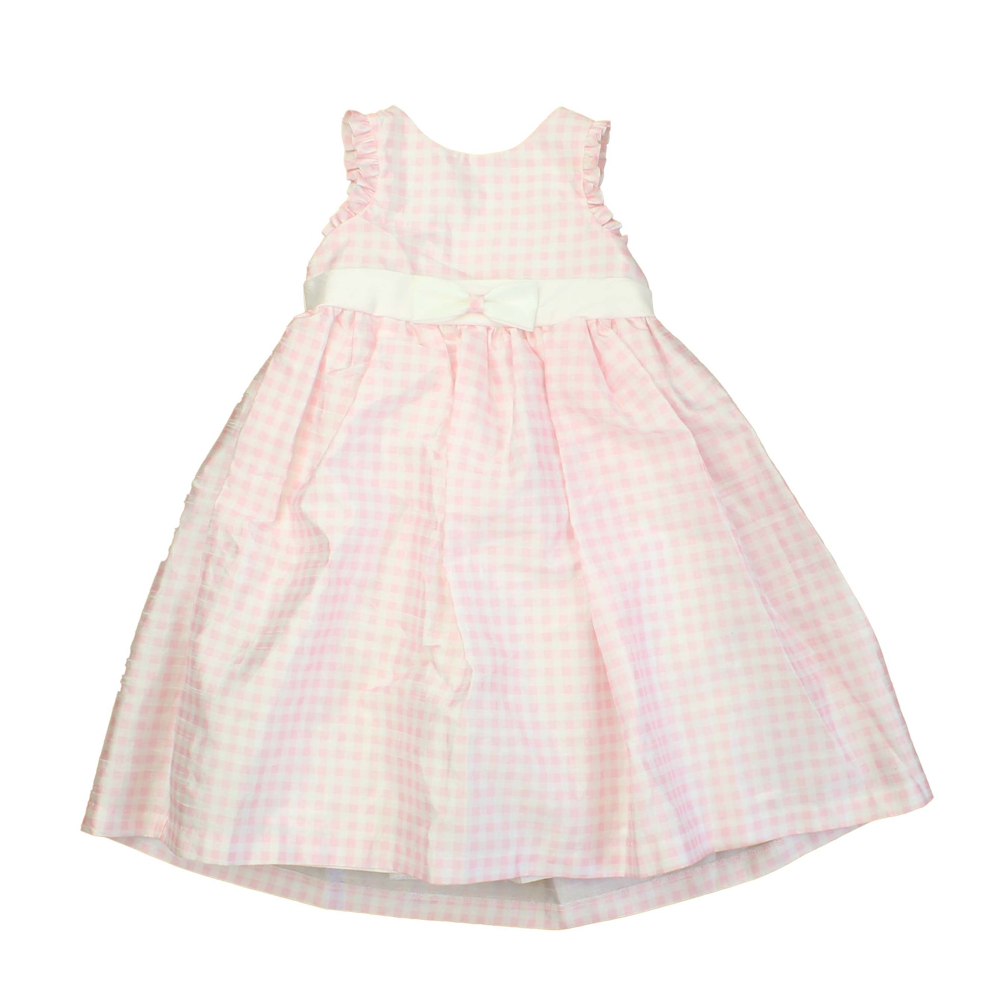 Perfectly Dressed Girls Pink | White | Checks Dress Size: 24 Months Pink | White | Checks