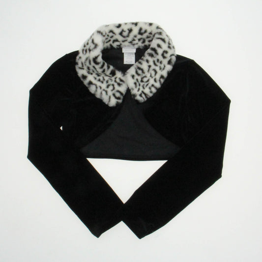 Perfectly Dressed Girls Black/ Velvet Cardigan Size: M (7/8) Black/ Velvet