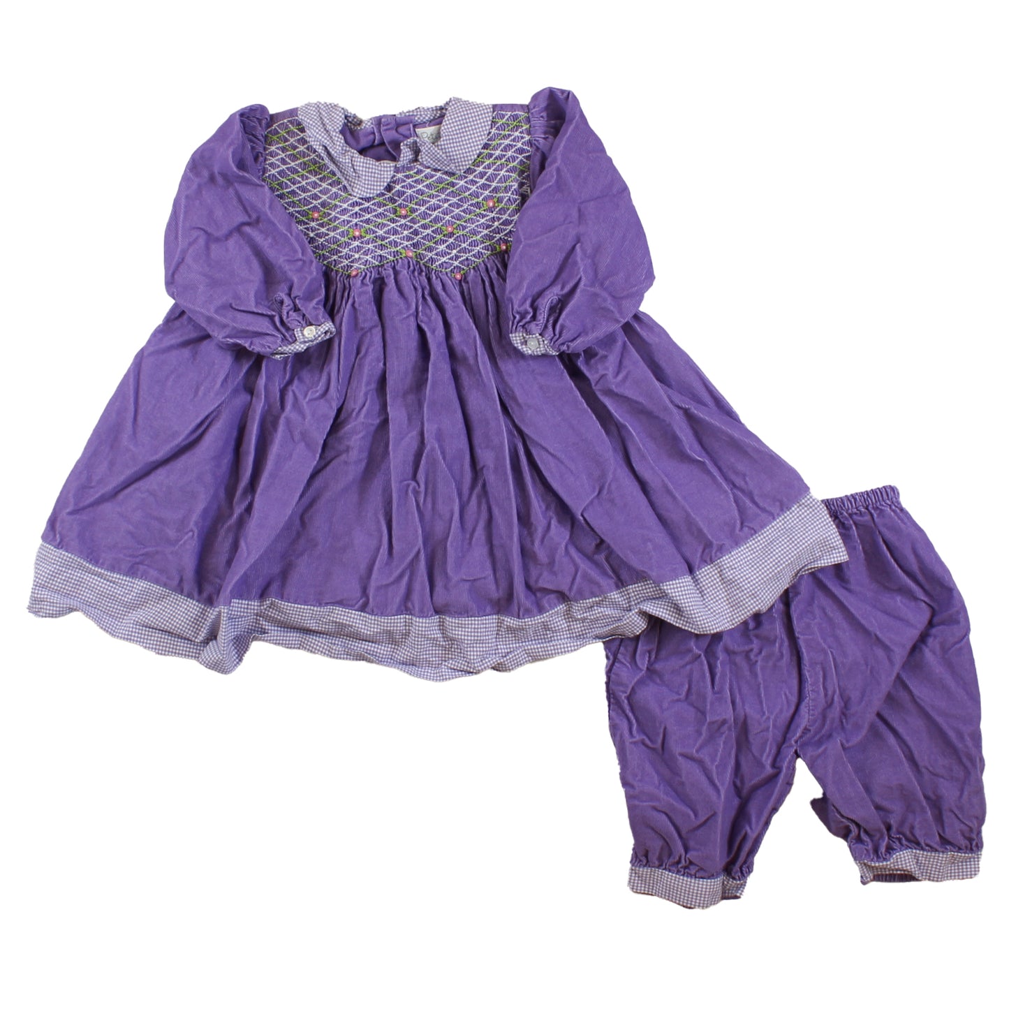 Petit Ami Girls Purple | White Apparel Sets Size: 12 Months Purple | White