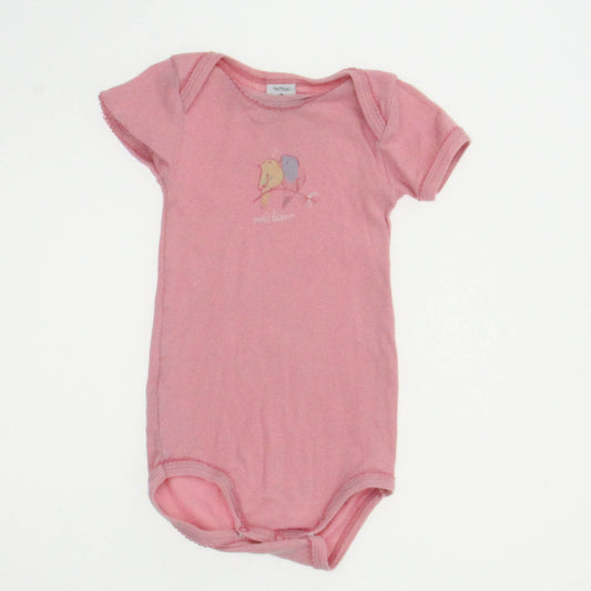 Petit Bateau Girls Pink Onesie Size: 9 Months Pink