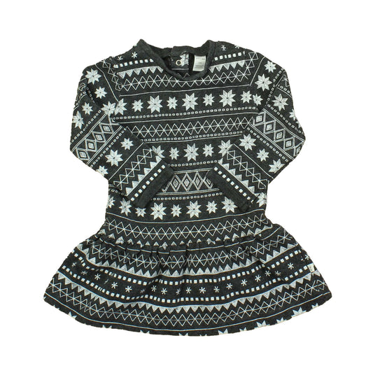 Petit Lem Girls Grey | White Dress Size: 12 Months Grey | White