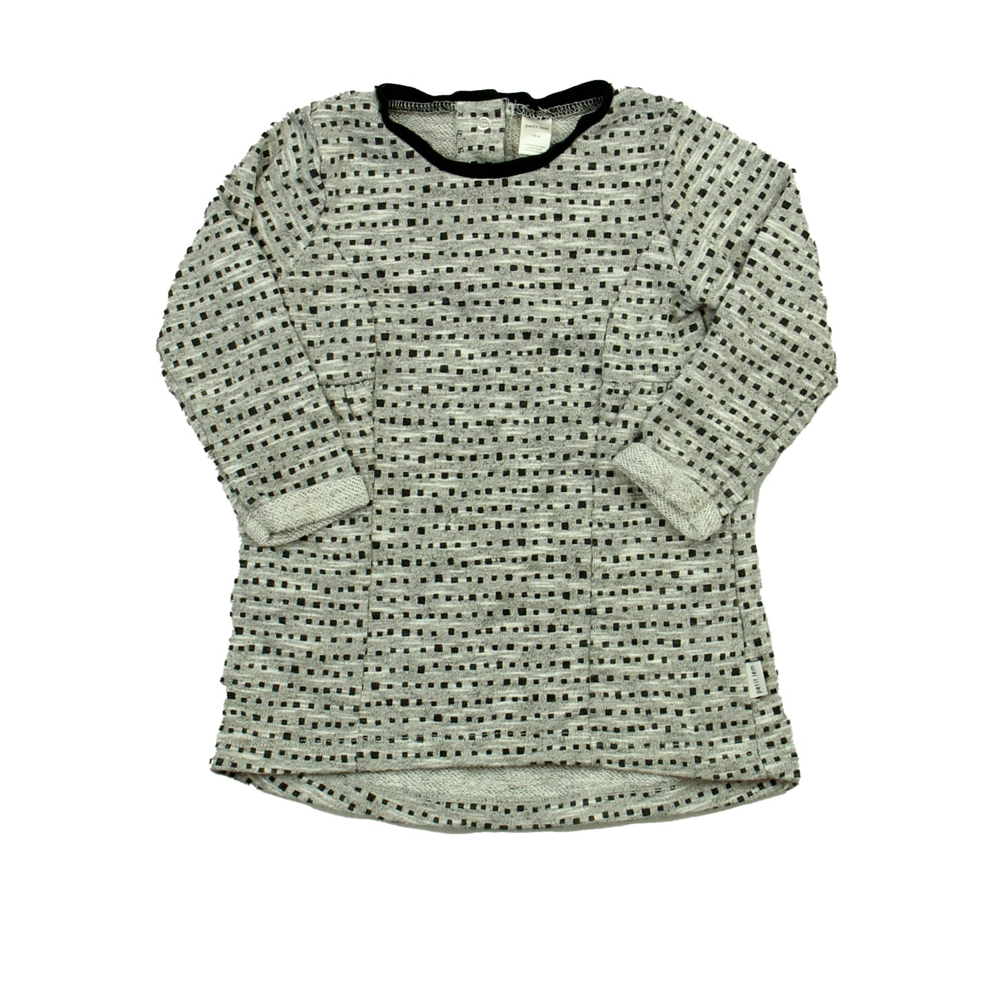 Petit Lem Girls Grey | Black Dress Size: 18 Months Grey | Black