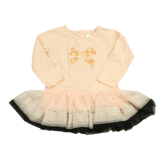 Petit Lem Girls Pink Dress Size: 9 Months Pink