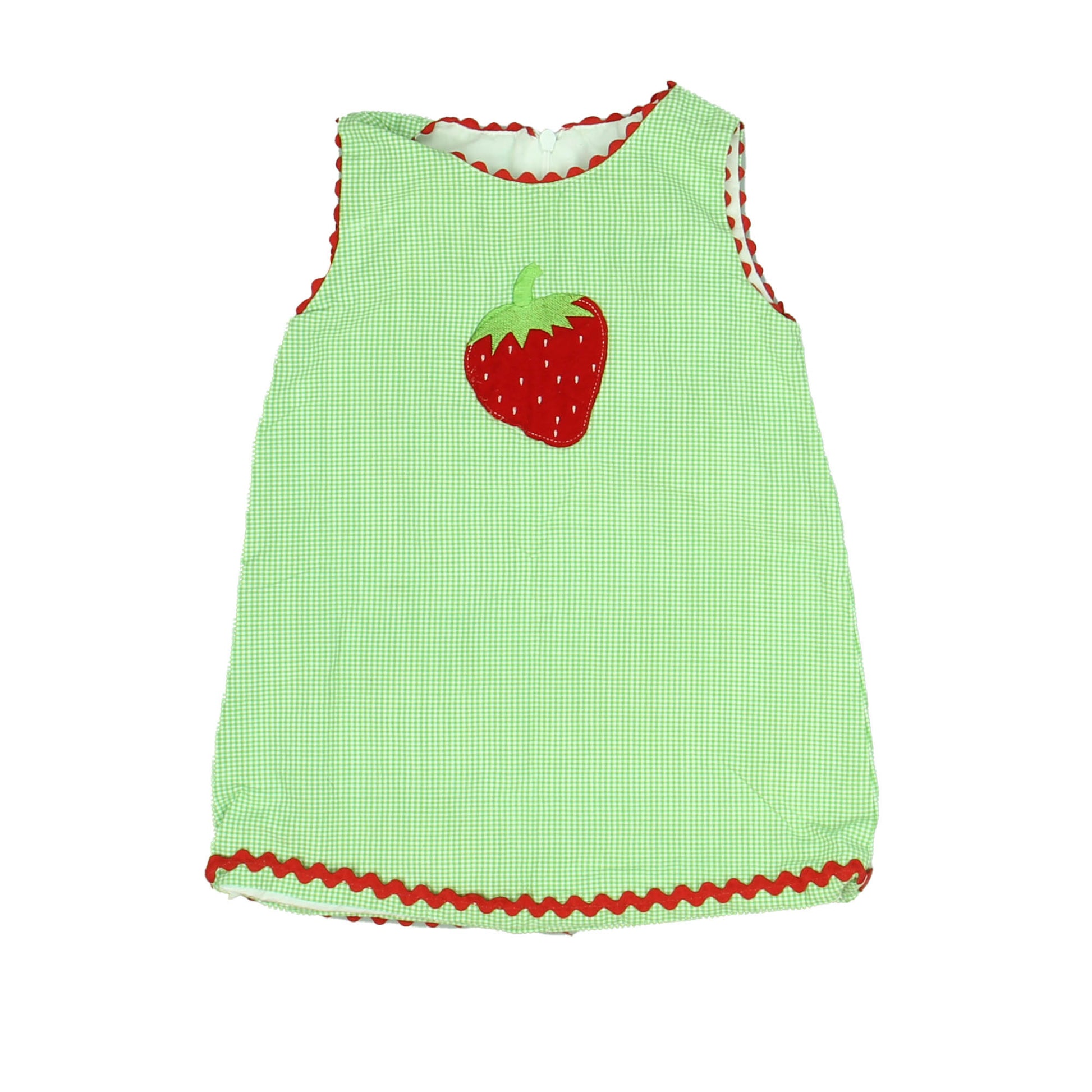 Petite Soeur Girls Green | White Dress Size: 18 Months Green | White