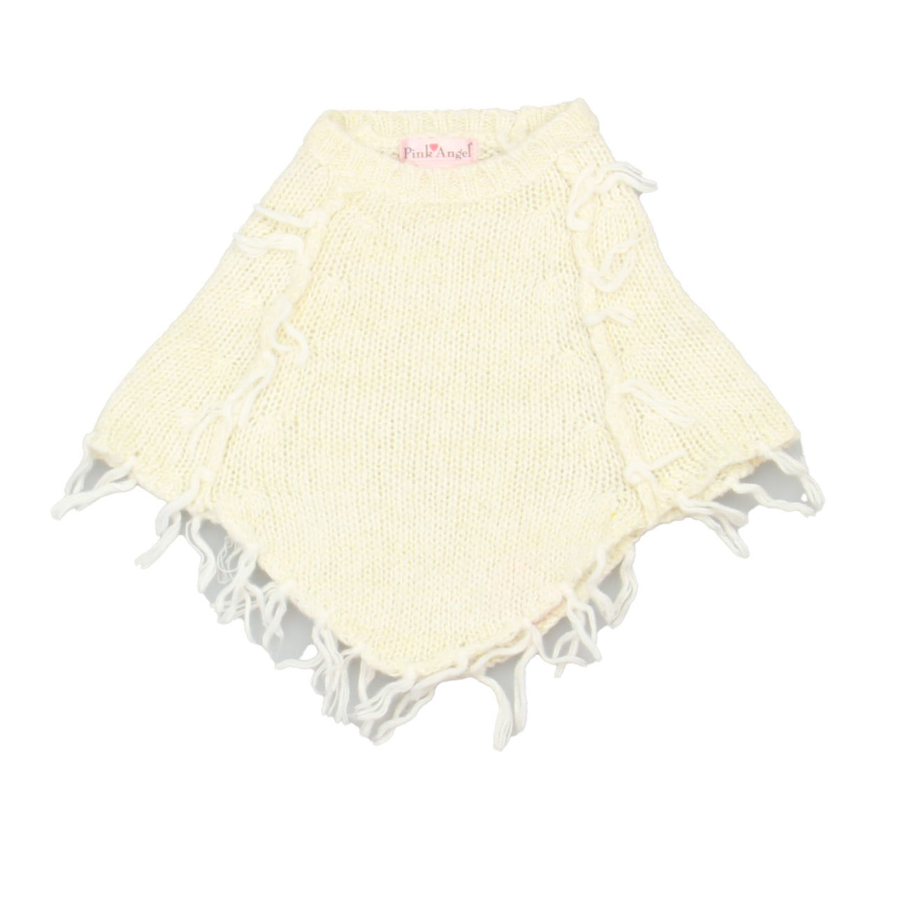 Pink Angel Girls Ivory Poncho Size: 18 Months Ivory