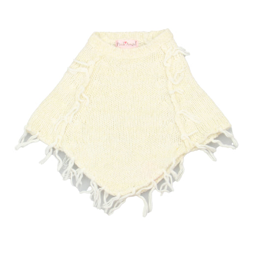 Pink Angel Girls Ivory Poncho Size: 18 Months Ivory