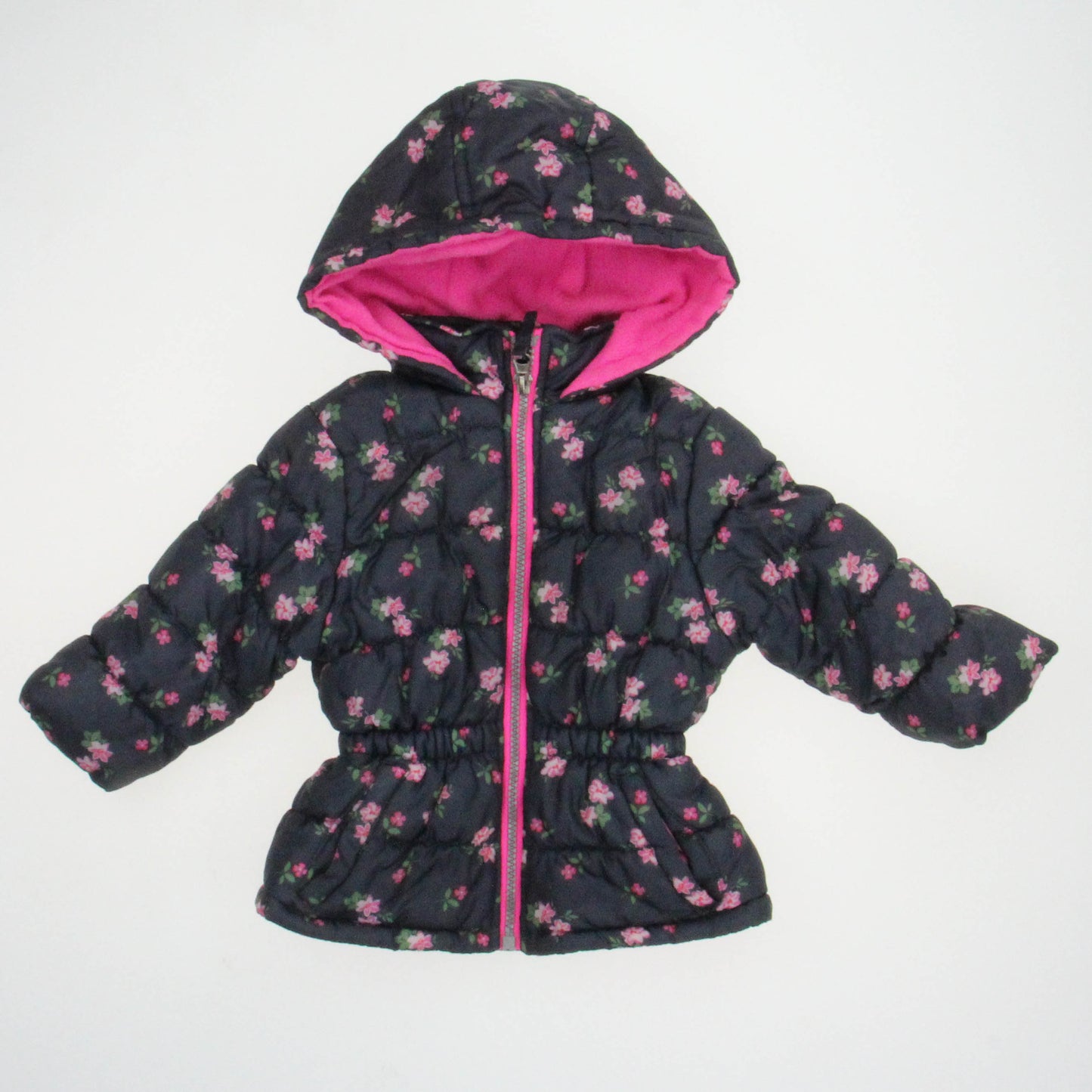 Pink Platinum Girls Black | Floral Jacket Size: 12 Months Black | Floral