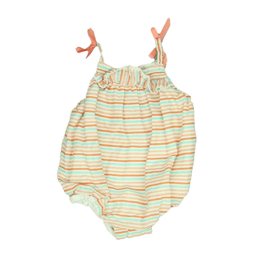 Piper & Posie Girls Blue | Pink | Stripes Romper Size: 3-6 Months Blue | Pink | Stripes
