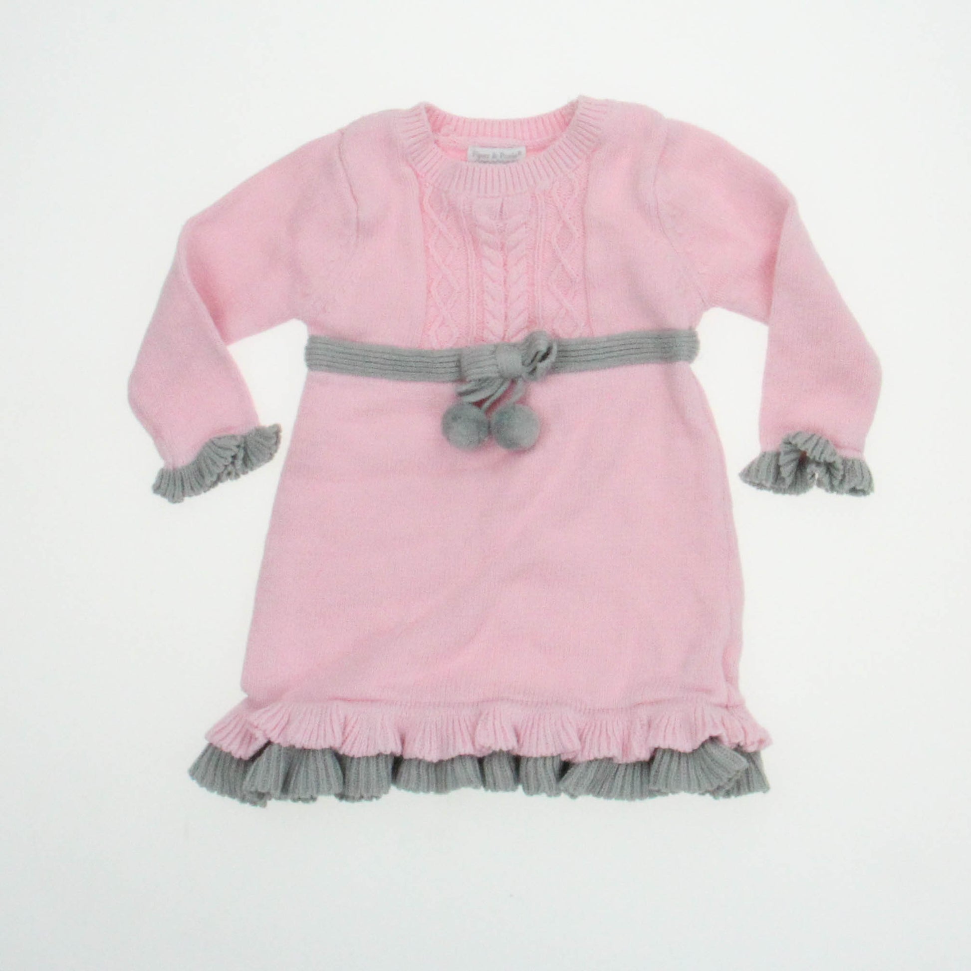 Piper & Posie Girls Pink Sweater Dress Size: 6-9 Months Pink