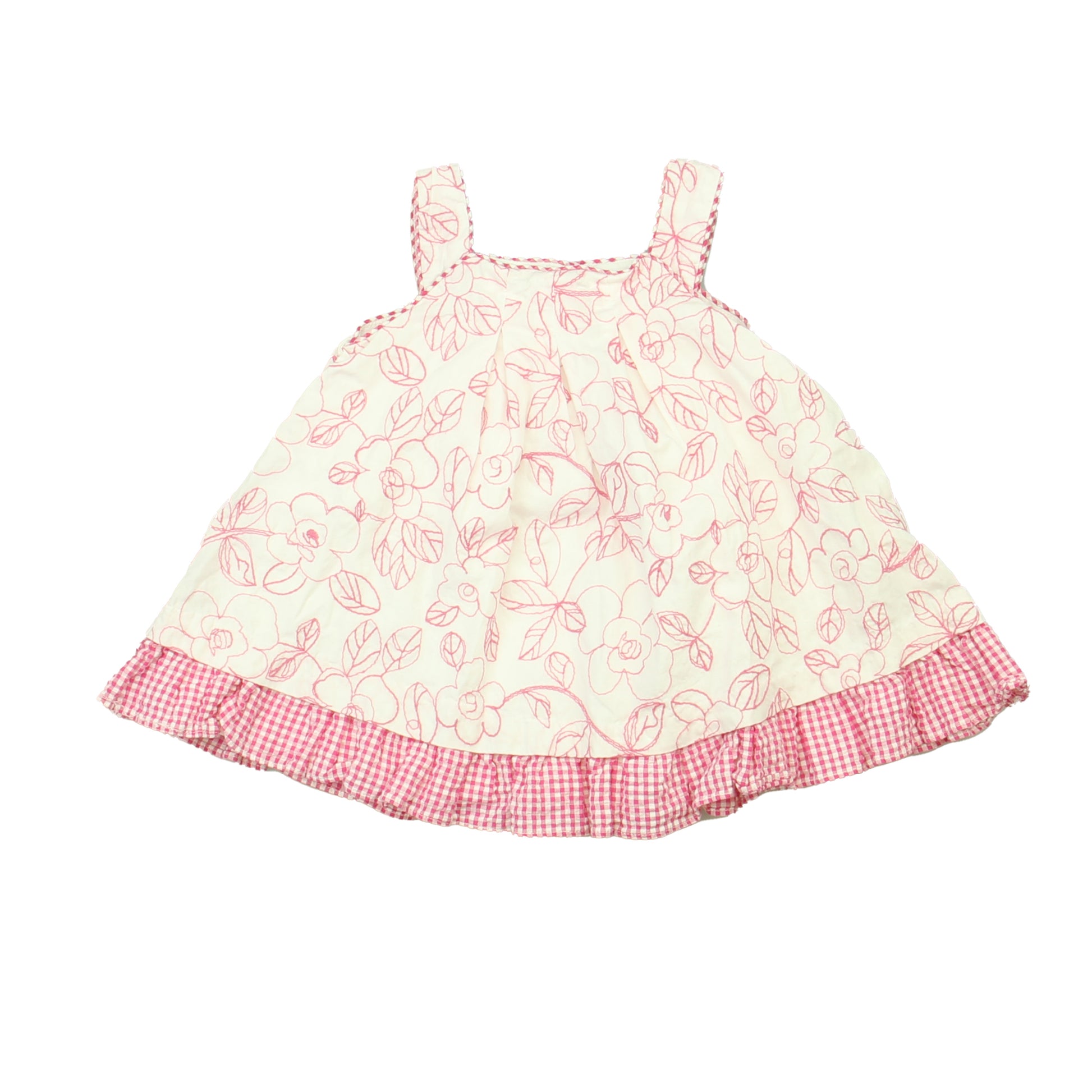 Pippa & Julie Girls Pink Floral Dress Size: 12 Months Pink Floral