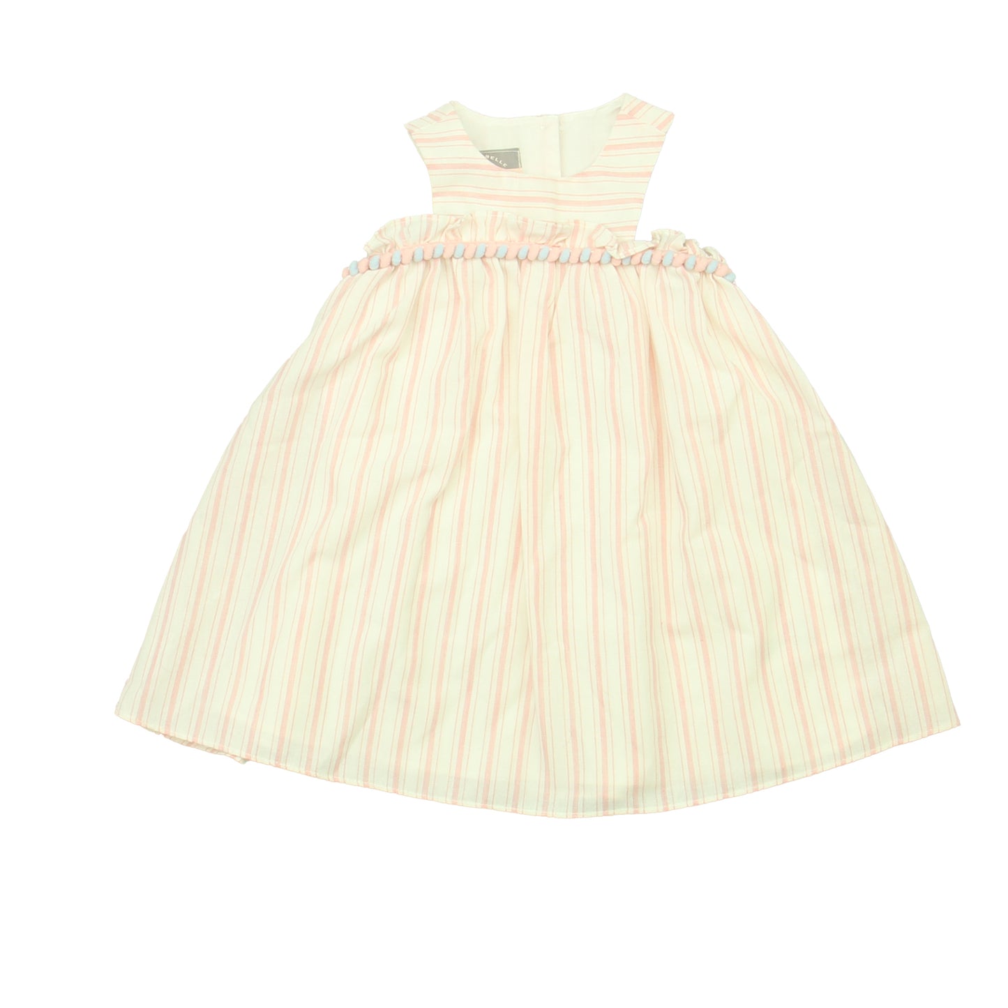 Pippa & Julie Girls Pink Stripe Dress Size: 12 Months Pink Stripe