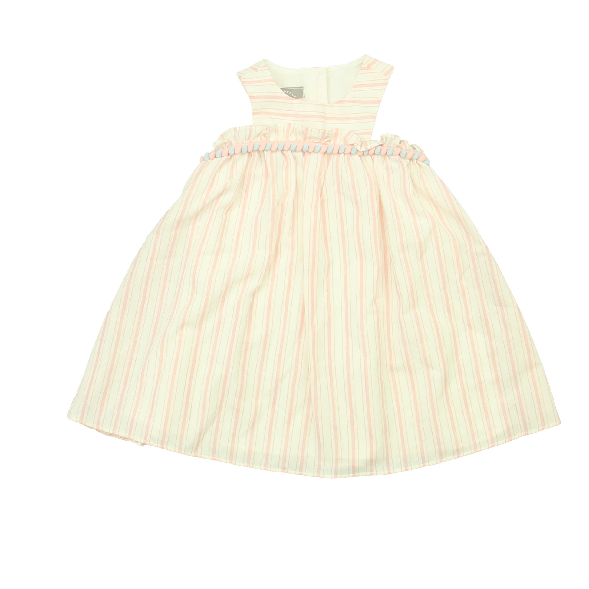 Pippa & Julie Girls Pink Stripe Dress Size: 12 Months Pink Stripe