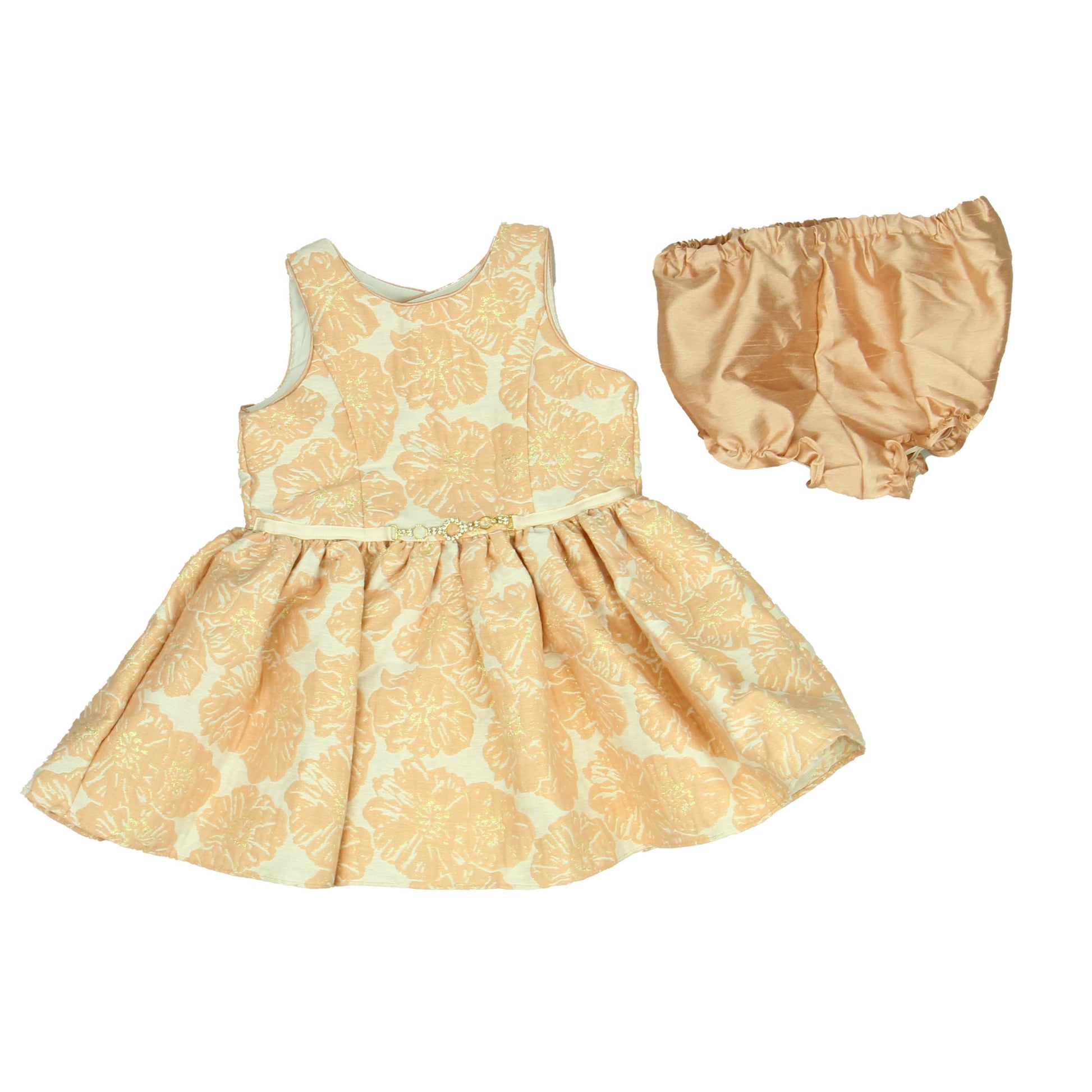 Pippa & Julie Girls Peach Special Occasion Dress Size: 18 Months Peach