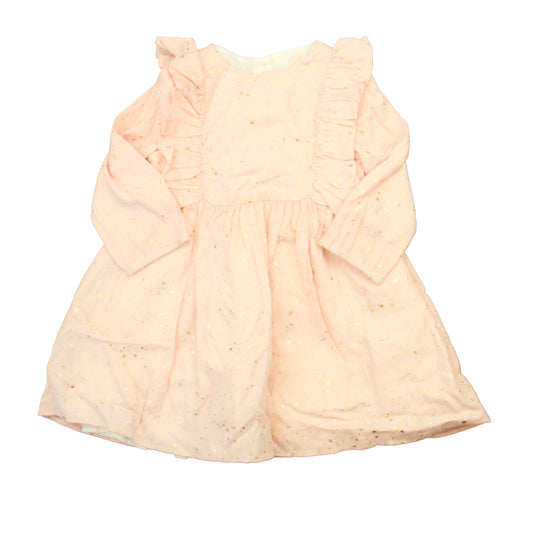 Pippa & Julie Girls Pink | Gold Dress Size: 18 Months Pink | Gold