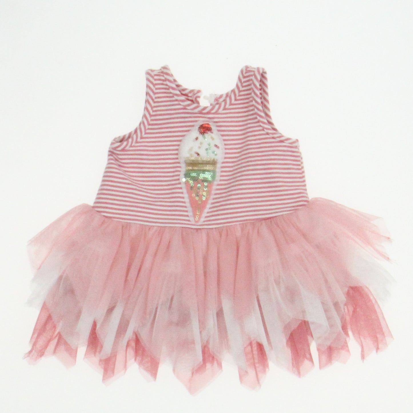 Pippa & Julie Girls Pink | White Dress Size: 3-6 Months Pink | White