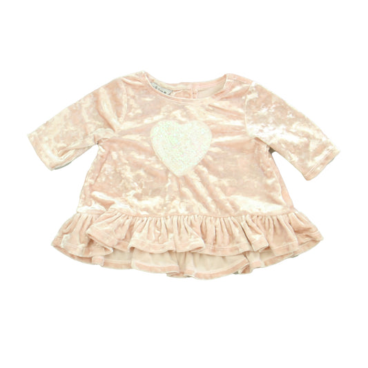 Pippa & Julie Girls Pink | Heart Shirt Size: 9 Months Pink | Heart