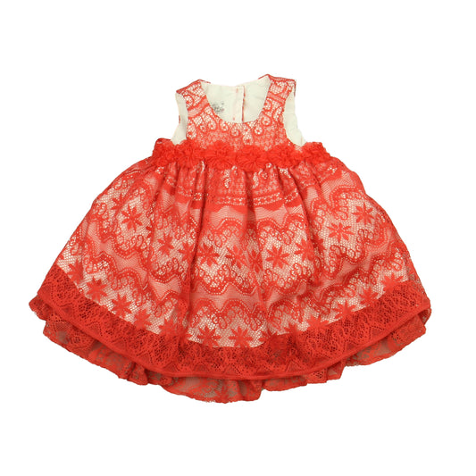 Pippa and Julie Girls Red Special Occasion Dress Size: 12 Months Red