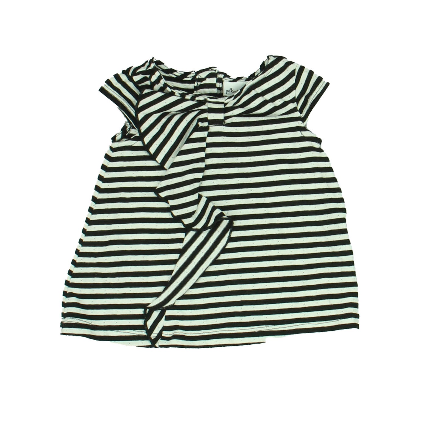 Polkatots Girls Black | White | Stripes Dress Size: 3-6 Months Black | White | Stripes