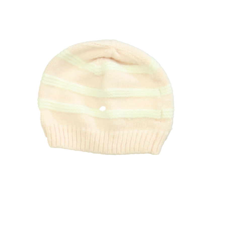 Pottery Barn Kids Girls Pink | White Winter Hat Size: 0-3 Month Pink | White