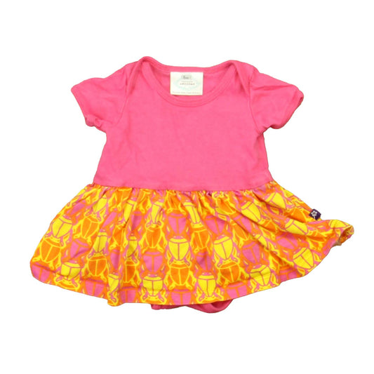 Princess Awesome Girls Pink | Orange Dress Size: 6 Months Pink | Orange