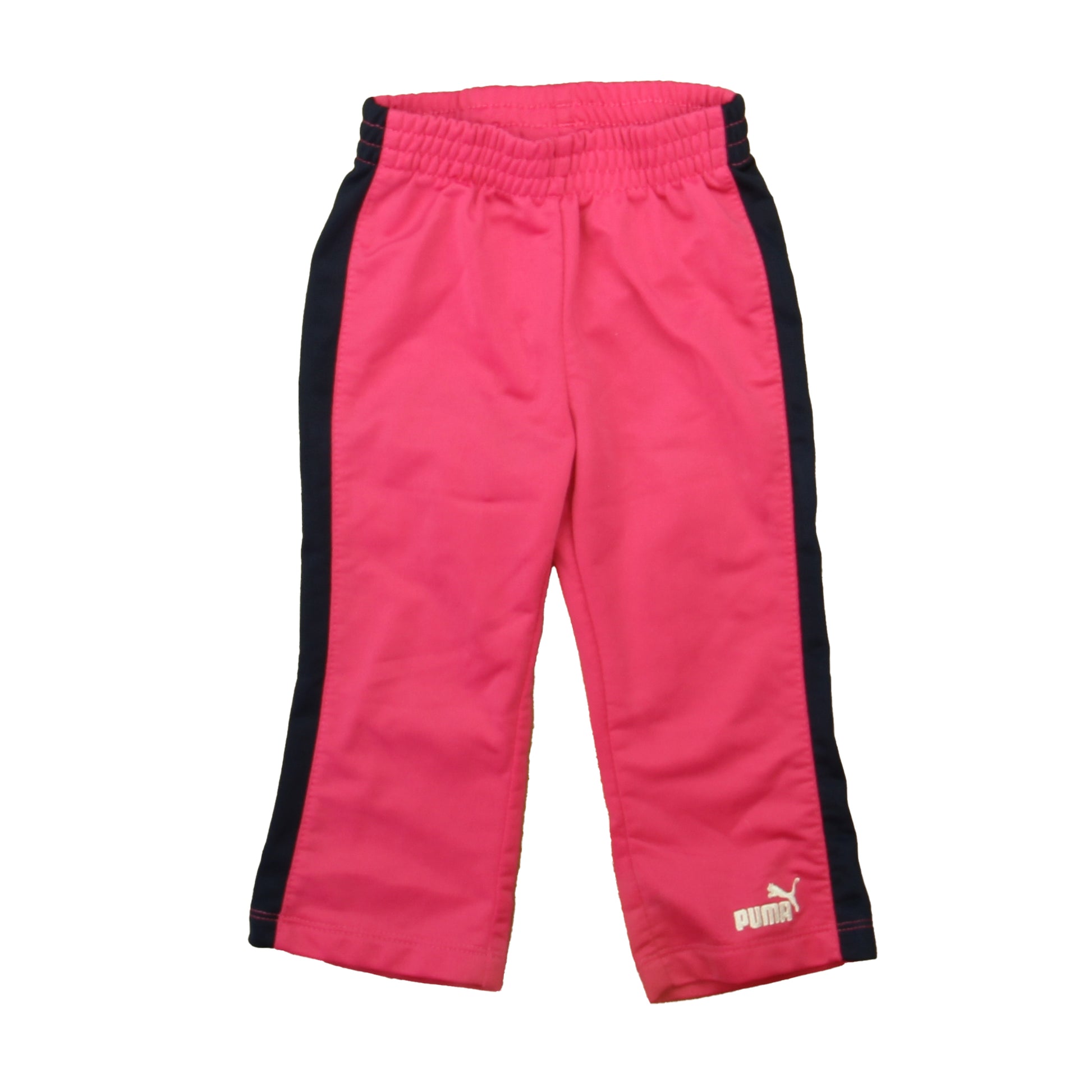 Puma Girls Pink | Navy Athletic Pants Size: 18 Months Pink | Navy