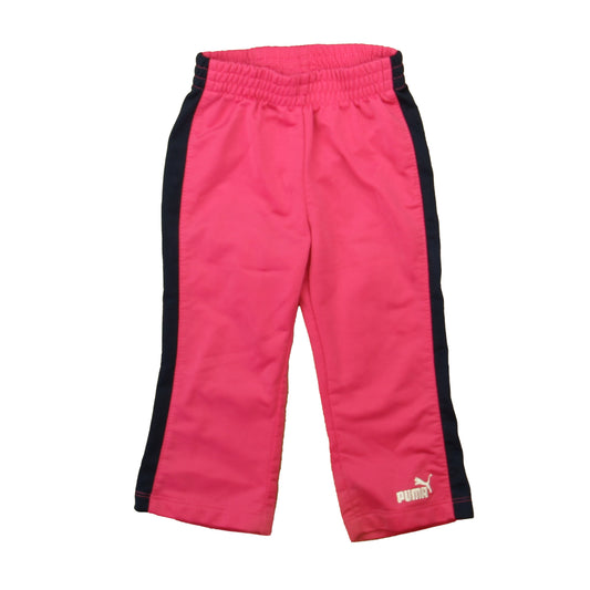 Puma Girls Pink | Navy Athletic Pants Size: 18 Months Pink | Navy