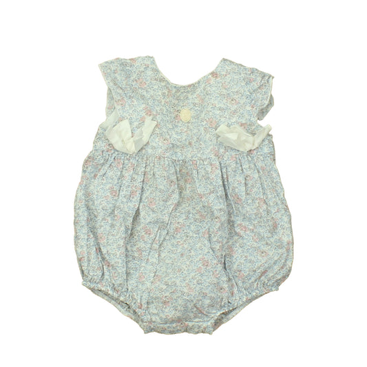 Purete du bebe Girls White | Blue | Pink Romper Size: 6 Months White | Blue | Pink