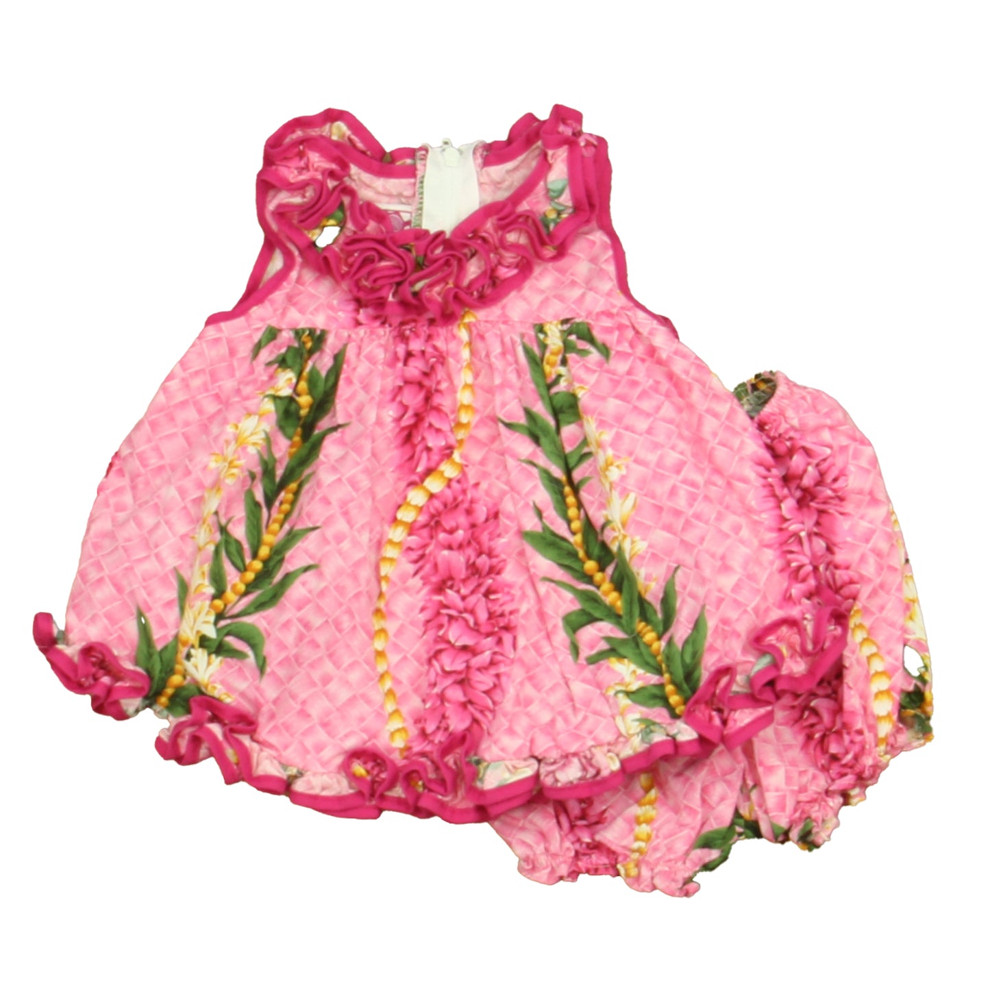 RJC Girls Pink | Green Dress Size: 6 Months Pink | Green