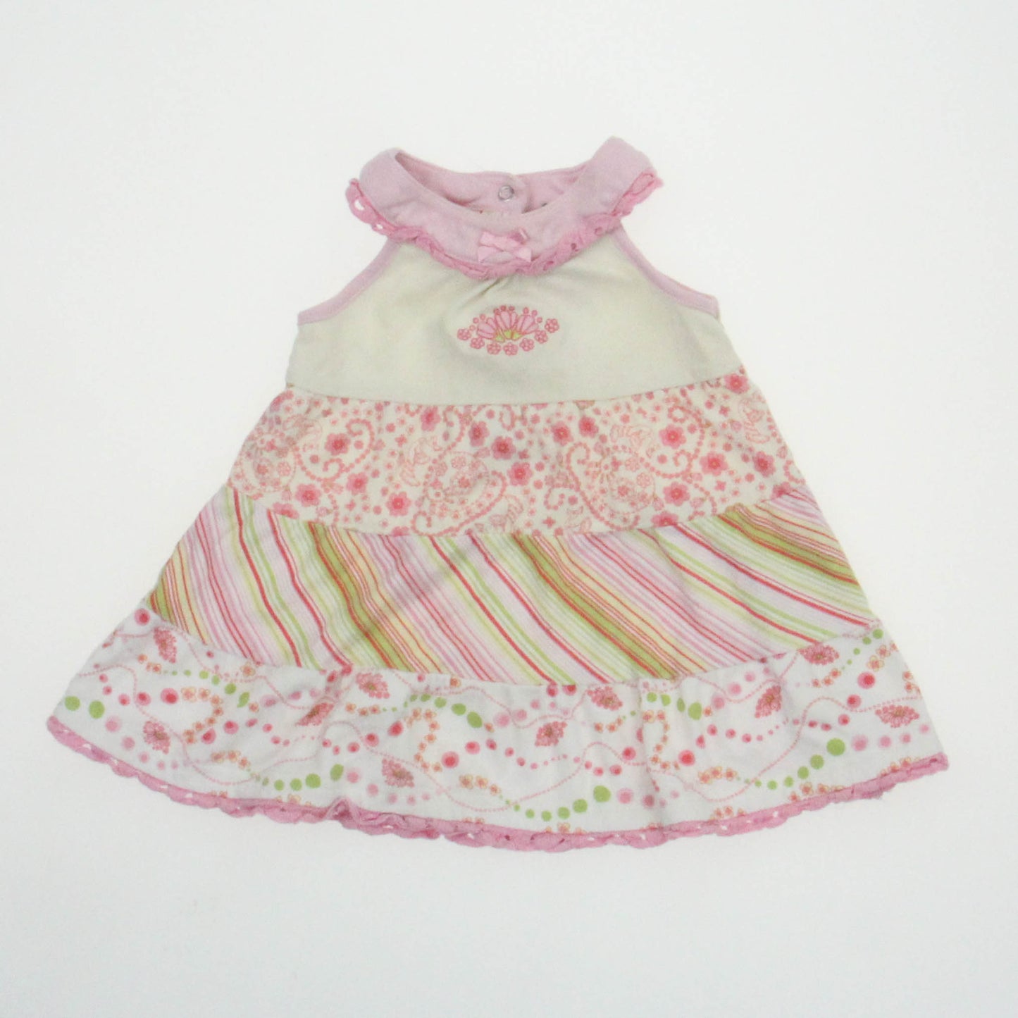 Rabbit Moon Girls Pink | Pattern Dress Size: 9-12 Months Pink | Pattern