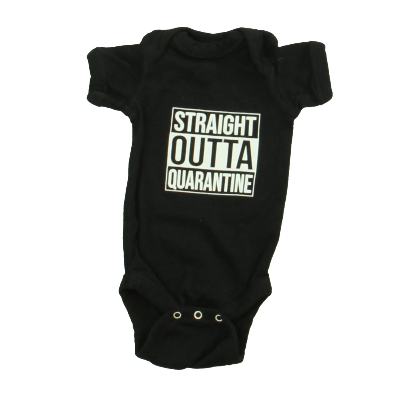 Rabbit Skins Unisex Black | White Onesie Size: Newborn Black | White