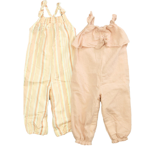 Rache Zoe Girls Pink | White Romper Size: 6-9 Months Pink | White